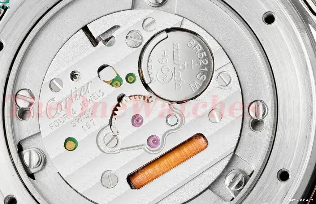 30mm Cartier Pasha RG De AF Black Quartz LE White Ladies Dial 0324
